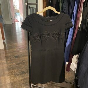 Karl Lagerfeld Black Floral Mini Dress